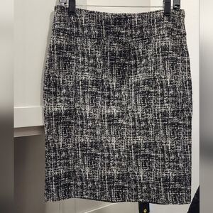 SOHO Black and White Tweed Skirt